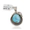 Certified Authentic .925 Sterling Silver Handmade Navajo Natural Turquoise Native American Pendant 25299-5