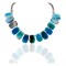 Certified Authentic Navajo Nickel Dyed Quartz Hematite Native American Necklace 25321-1