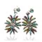 Handmade Zuni .925 Sterling Silver Natural Multicolor Dangle Native American Earrings 27159