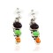 Certified Authentic Handmade Navajo .925 Sterling Silver Dangle Natural Sugilite Gaspeite Spiny Oyster Native American Earrings 27165-3
