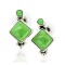 Certified Authentic Handmade Navajo .925 Sterling Silver Stud Native American Earrings Natural Gaspeite 27167-7