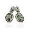 Certified Authentic Handmade Navajo .925 Sterling Silver Natural Spiderweb Turquoise Clip Dangle Native American Earrings 27172