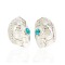 .925 Sterling Silver Handmade KOKOPELI Certified Authentic Navajo Natural Turquoise Stud Native American Earrings 27174-2