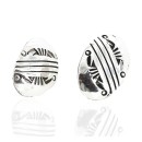 .925 Sterling Silver Handmade Certified Authentic Navajo Stud Native American Earrings 27175-3
