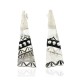 .925 Sterling Silver Handmade Certified Authentic Navajo Stud Native American Earrings 27177-2
