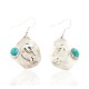 .925 Sterling Silver Handmade KOKOPELI Certified Authentic Navajo Natural Turquoise Dangle Native American Earrings 27177-3