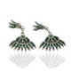Handmade Certified Authentic Zuni .925 Sterling Silver Natural Turquoise Dangle Native American Earrings 27199