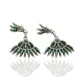 Handmade Zuni .925 Sterling Silver Natural Turquoise Dangle Native American Earrings 27199