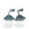 Handmade Certified Authentic Zuni .925 Sterling Silver Natural Turquoise Dangle Native American Earrings 27200