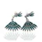 Handmade Zuni .925 Sterling Silver Natural Turquoise Dangle Native American Earrings 27200