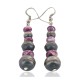 Certified Authentic Handmade Navajo .925 Sterling Silver Natural Purple Spiny Oyster Native American Dangle Earrings 27217-1