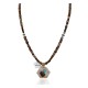 12kt Gold Filled and .925 Sterling Silver Handmade Certified Authentic Navajo Natural Tigers Eye and Turquoise Native American Necklace 740100-13-790100
