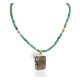 12kt Gold Filled .925 Sterling Silver Kokopelli Handmade Certified Authentic Navajo Natural Turquoise Carnelian Native American Necklace 740100-20-790102