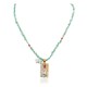 12kt Gold Filled .925 Sterling Silver Handmade Certified Authentic Navajo Turquoise Coral Native American Necklace 740101-47-17019-4