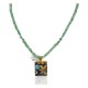 Eagle 12kt Gold Filled and .925 Sterling Silver Handmade Certified Authentic Navajo Natural Turquoise Jade Native American Necklace 740101-56-7501007