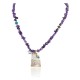 12kt Gold Filled and .925 Sterling Silver Handmade Certified Authentic Navajo Natural Turquoise Amethyst Native American Necklace 740102-65-790101 12kt Gold Filled and .925 Sterling Silver Handmade Certified Authentic Navajo Natural Turquoise Amethyst Native American Necklace 740102-65-790101