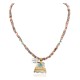 12kt Gold Filled and .925 Sterling Silver Handmade Certified Authentic Navajo Turquoise Jasper Native American Necklace 740103-63-7501003