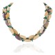 Certified Authentic 3 Strand Navajo .925 Sterling Silver Natural Turquoise Agate Native American Necklace 750106-101