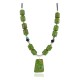 .925 Sterling Silver Certified Authentic Navajo Natural Turquoise Black Onyx Gaspeite Native American Necklace 750230-8
