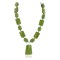 .925 Sterling Silver Certified Authentic Navajo Gaspeite Native American Necklace 750230-9