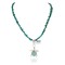 .925 Sterling Silver Toad Handmade Certified Authentic Navajo Turquoise Native American Necklace 94012-25301