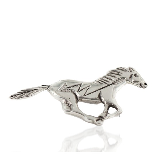 Horse Certified Authentic Arrow Navajo .925 Sterling Silver Native American Pin 94013-2