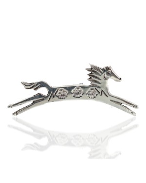 Horse Certified Authentic Rain Cloud Navajo .925 Sterling Silver Native American Pin 94013-3