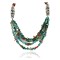 Certified Authentic 4 Strand Navajo .925 Sterling Silver and Turquoise and Coral Native American Necklace 15958
