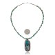 Large Handmade Certified Authentic Navajo .925 Sterling Silver Natural Turquoise Native American Necklace & Pendant 370924290263
