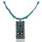 Handmade 3 Stone Certified Authentic Navajo .925 Sterling Silver Turquoise and Coral Native American Necklace & Pendant 390654043860