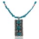 Handmade 3 Stone Certified Authentic Navajo .925 Sterling Silver Turquoise and Coral Native American Necklace & Pendant 390654043860