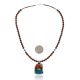 Handmade Certified Authentic Navajo .925 Sterling Silver Natural Turquoise, Spiny Oyster and Red Jasper Native American Necklace and Pendant 370829502794