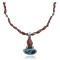 Handmade Certified Authentic Navajo .925 Sterling Silver Spiny Oyster, Red Jasper  and Natural Turquoise Native American Necklace and Pendant 371008873678