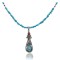 Long Handmade Certified Authentic Navajo .925 Sterling Silver Natural Quartz, Spiny Oyster and Turquoise Native American Necklace and Pendant 371035001948