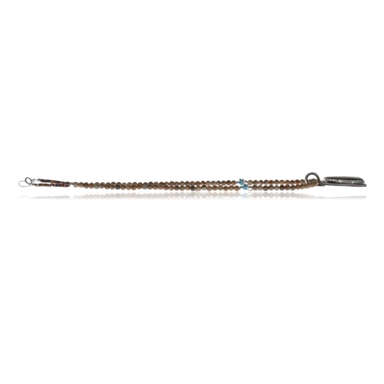 Large Handmade Certified Authentic Navajo .925 Sterling Silver Natural Jasper and Boulder Turquoise Native American Necklace and Pendant 390594947367