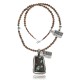 Large Handmade Certified Authentic Navajo .925 Sterling Silver Natural Jasper and Boulder Turquoise Native American Necklace and Pendant 390594947367
