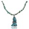 Large Handmade Certified Authentic Navajo .925 Sterling Silver Natural Turquoise Native American Necklace and Pendant 370989696342