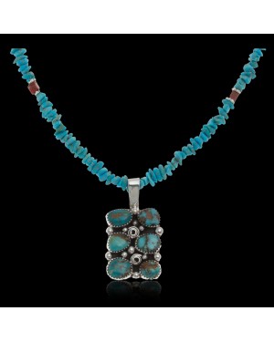 Handmade Multi Stone Certified Authentic Navajo .925 Sterling Silver Natural Turquoise and Jasper Native American Necklace & Pendant 390687063003 Handmade Multi Stone Certified Authentic Navajo .925 Sterling Silver Natural Turquoise and Jasper Native American Necklace & Pendant 390687063003