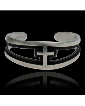 Cross .925 Sterling Silver Certified Authentic Hopi Native American Handmade Toe Ring 13234-1