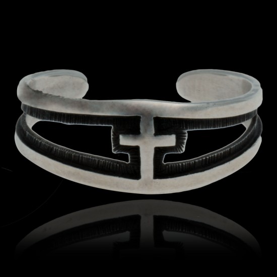 Cross .925 Sterling Silver Certified Authentic Hopi Native American Handmade Toe Ring 13234-1