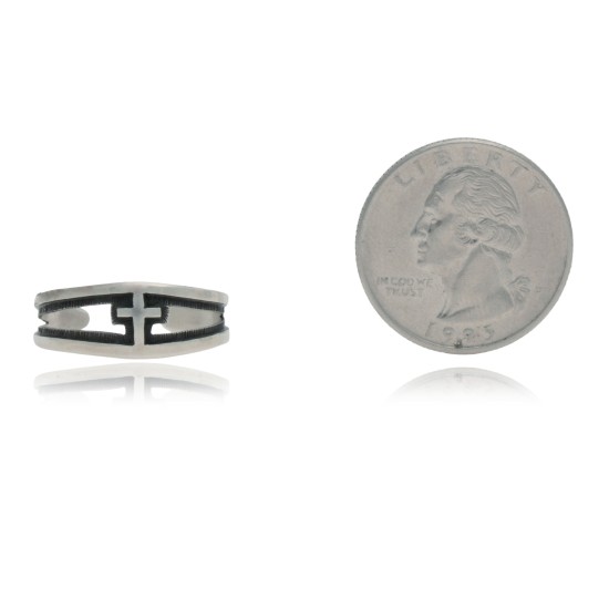 Cross .925 Sterling Silver Certified Authentic Hopi Native American Handmade Toe Ring 13234-1