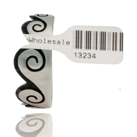 Water Wave .925 Sterling Silver Certified Authentic Hopi Native American Handmade Toe Ring 13234-2