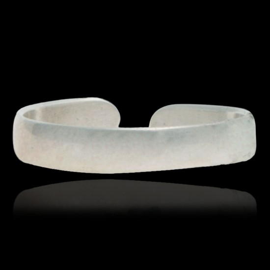 Plain .925 Sterling Silver Certified Authentic Hopi Native American Handmade Toe Ring 13236