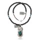 Vintage Style Old Buffalo Coin Certified Authentic Navajo .925 Sterling Silver Genuine Turquoise and Smokey Quartz Native American Necklace and Pendant 370983525279
