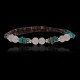 Certified Authentic Navajo Turquoise and Pink Quartz Native American Wrap Bracelet 12733-1