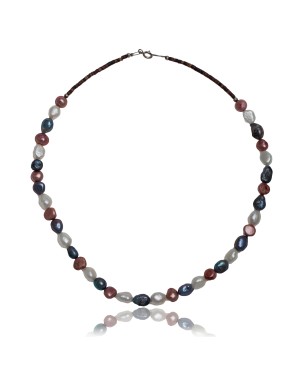 Certified Authentic Navajo Cultured Pearl Native American Necklace Chain 24515