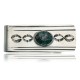 Handmade Sun Certified Authentic Navajo Nickel and .925 Sterling Silver Natural Turquoise Native American Money Clip 11238-8