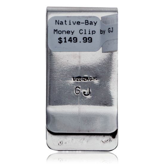 12kt Gold Filled and .925 Sterling Silver Horse Head Handmade Certified Authentic Navajo Native American Money Clip 11252