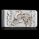 12kt Gold Filled and .925 Sterling Silver Horse Head Handmade Certified Authentic Navajo Native American Money Clip 11252
