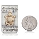 Turtle 12kt Gold Filled and .925 Sterling Silver Certified Authentic Handmade Navajo Native American Money Clip 11266-2
